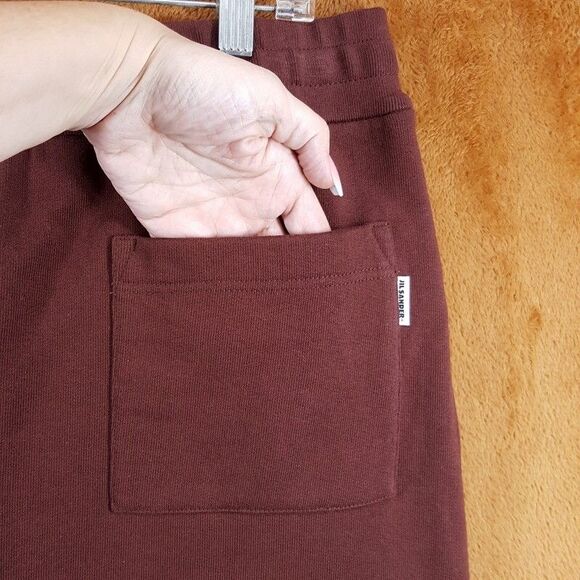 JIL SANDER Sweatpants Mens XL Burgundy Pull On Tapered Drawstring Jogger - Picture 6 of 12